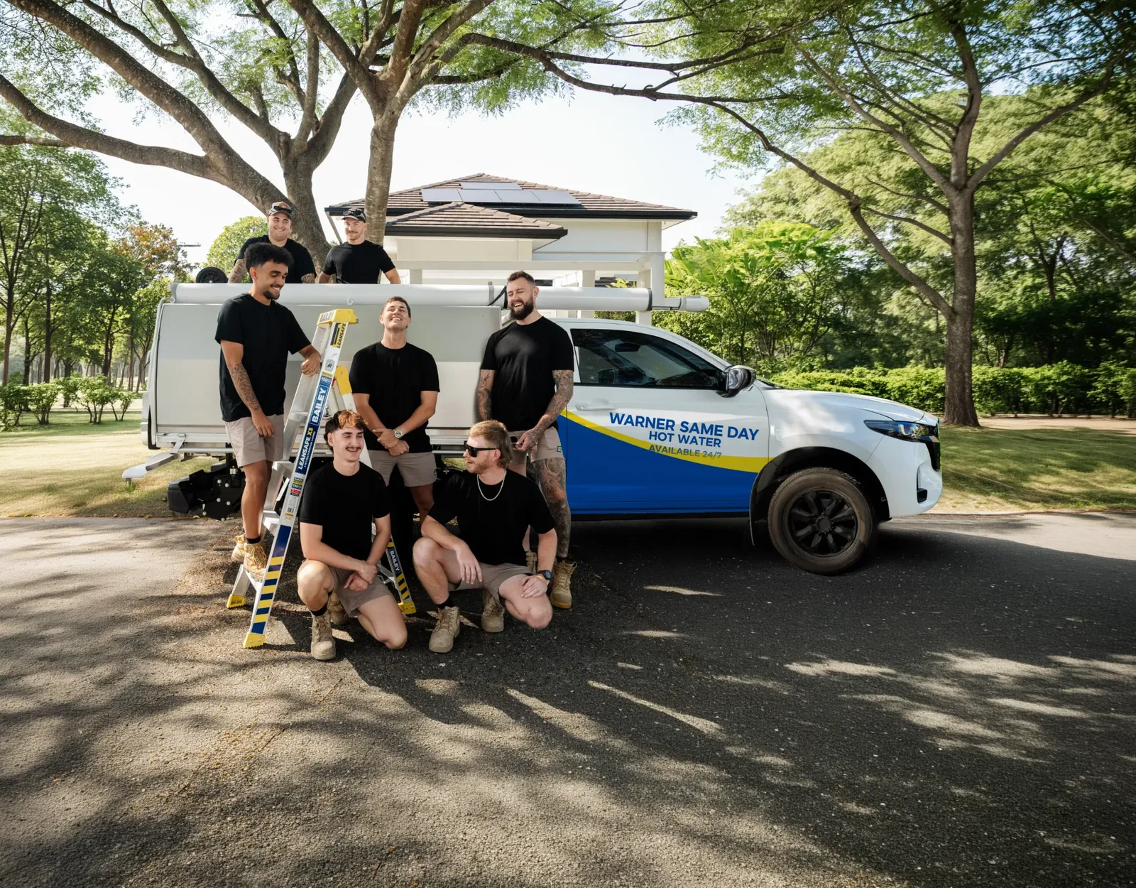 Warner Same Day Hot Water team and ute